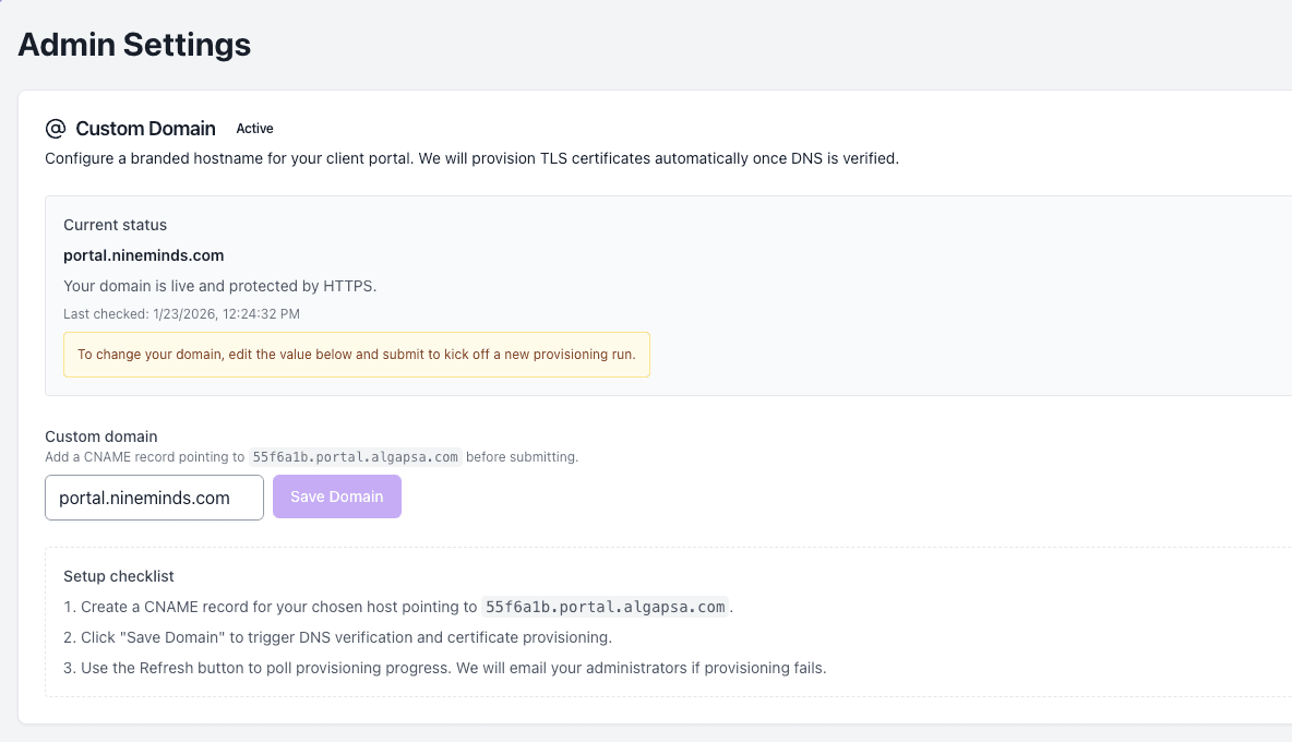 Customer Portal Customization