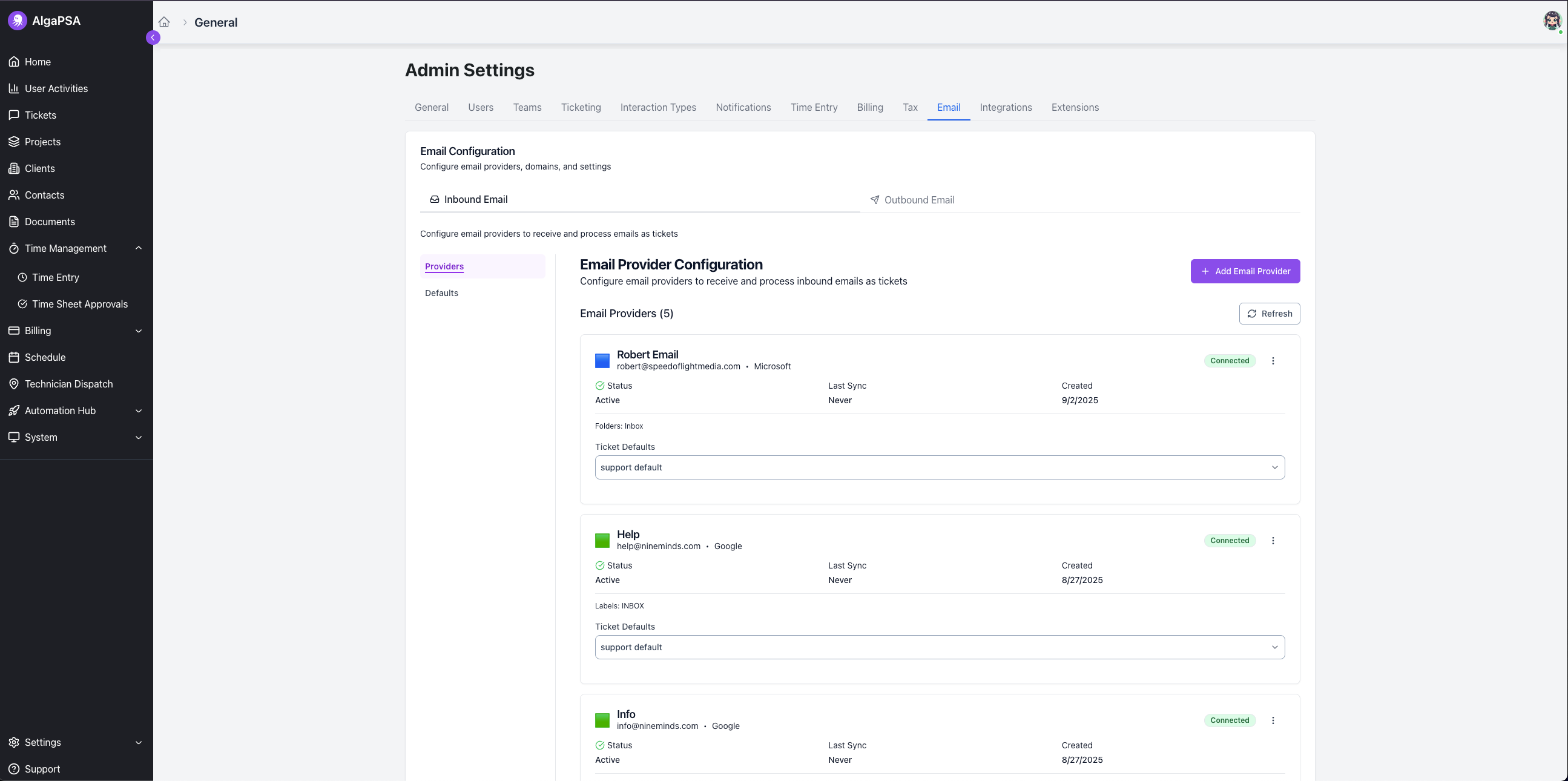 Inbound Email Integration with Threading