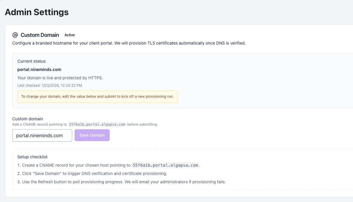 Customer Portal Customization