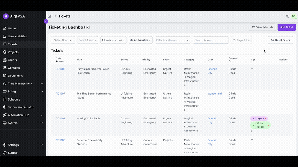 Comprehensive Ticketing